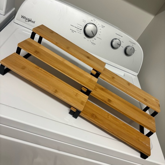 Bamboo and Black Shelf Organizer - Picture 5 of 6